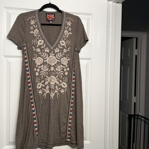 Johnny Was Embroidered Brown dress size small